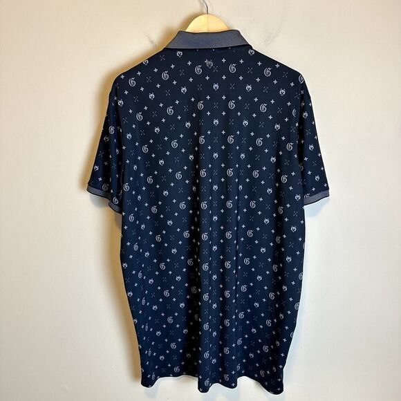 Greyson Lot of Two Black Wolf Pattern Purple Golf Polo Shirts Mens XL Read - Picture 6 of 11